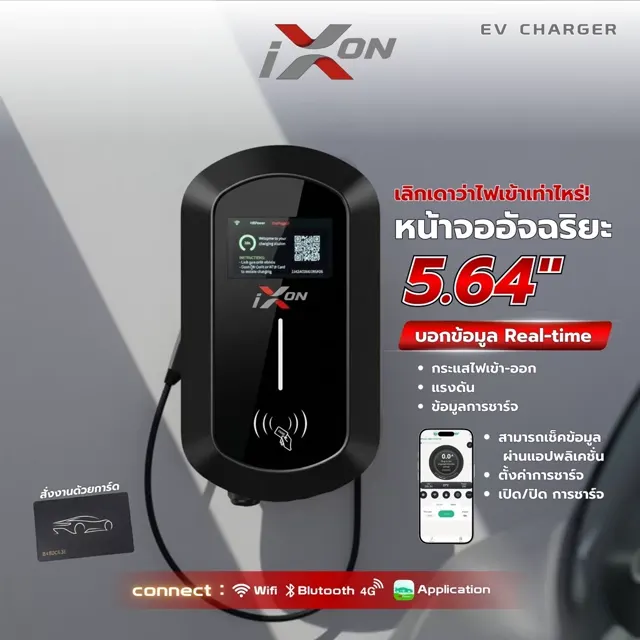 หน้าจอแสดงผลเรียลไทม์ขนาด 5.64 นิ้ว บนเครื่องชาร์จ IXON